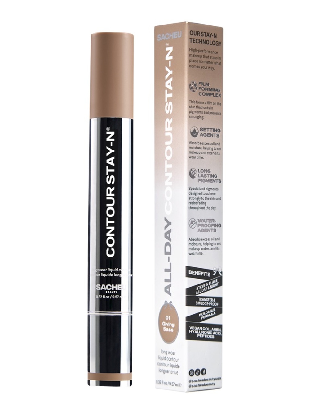 NEW SACHEU Liquid Contour STAY-N - 01 Giving Sass Light Cool